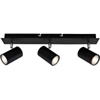Briloner Leuchten Plafón- giratorio- luz de techo para 3 bombillas- GU10- máx. 40 vatios- negro- W